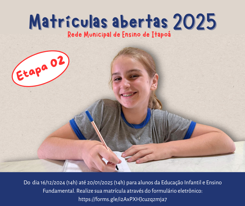 MATRICULAS NOVAS 2025 ETAPA 2